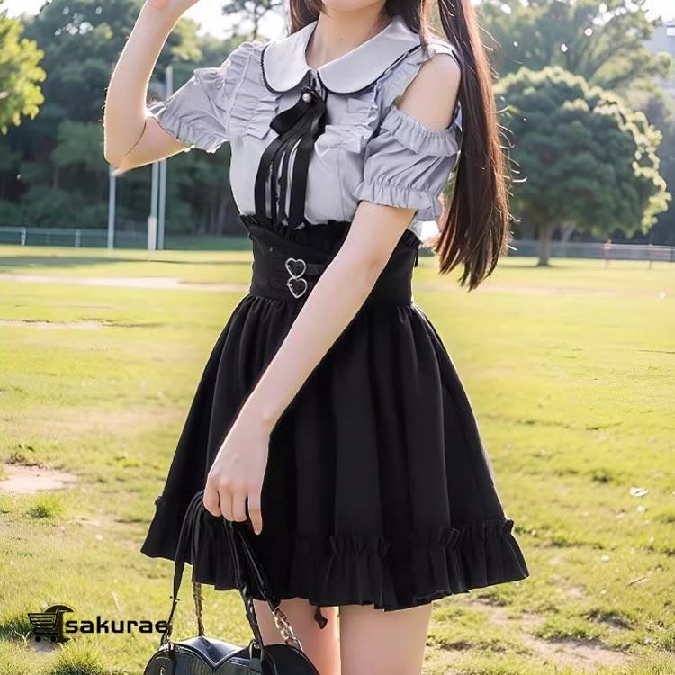 地雷系 スカート まとめ売り 地雷系レースアップスカート | Maiden's Rêve