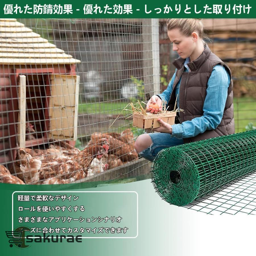 簡単金網フェンス ワイヤーの直径は2mm メッシュの穴のサイズは6cm 防 