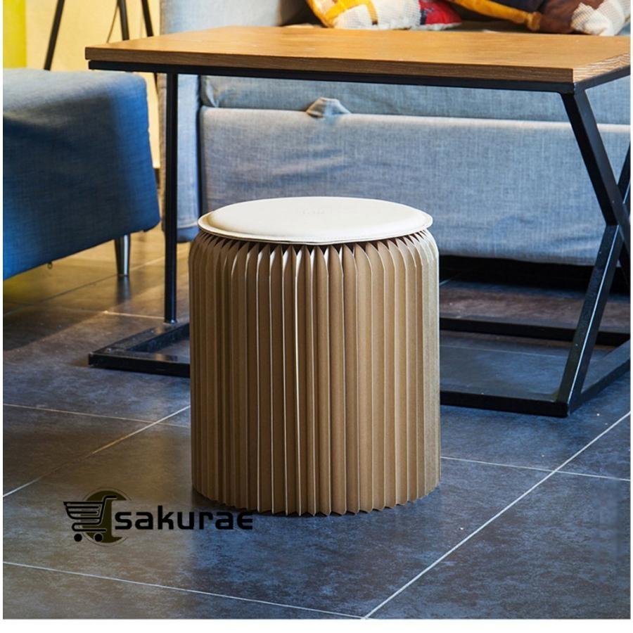 紙製 スツール おりたたみ椅子 軽量 コンパクト防水 耐荷重300キロ
