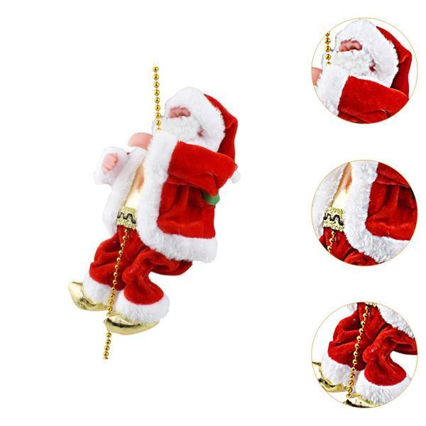 ロープに登るサンタクロース サンタクロース クライミング 壁飾り