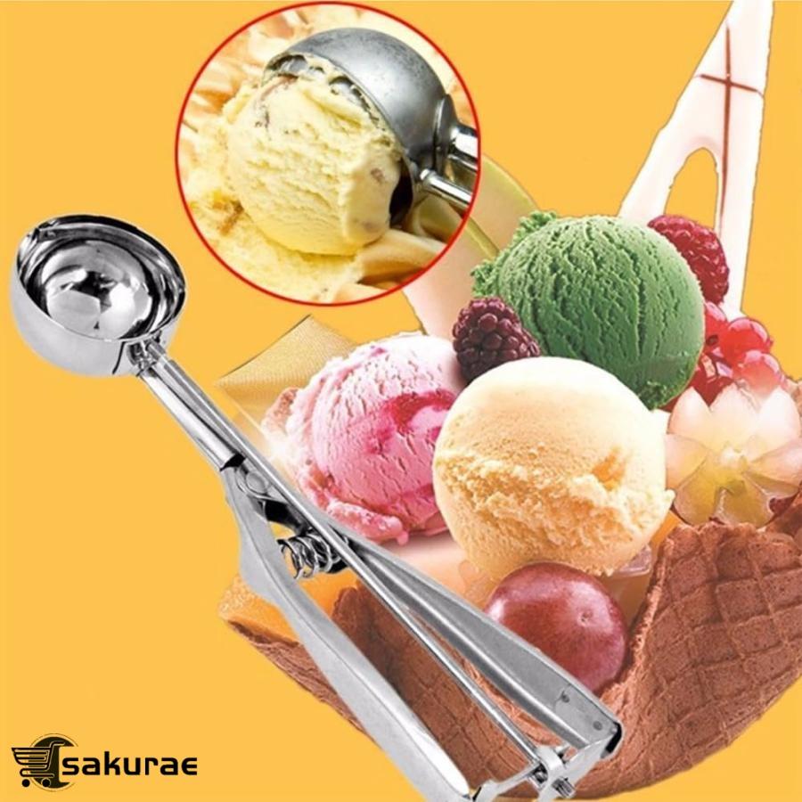 アイスクリームディッシャー 業務用 ステンレス アイススクープ 夏