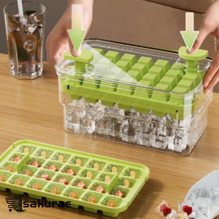 ワンプッシュで氷を取り出す♪ 製氷皿 製氷器 製氷機 氷作る容器 大