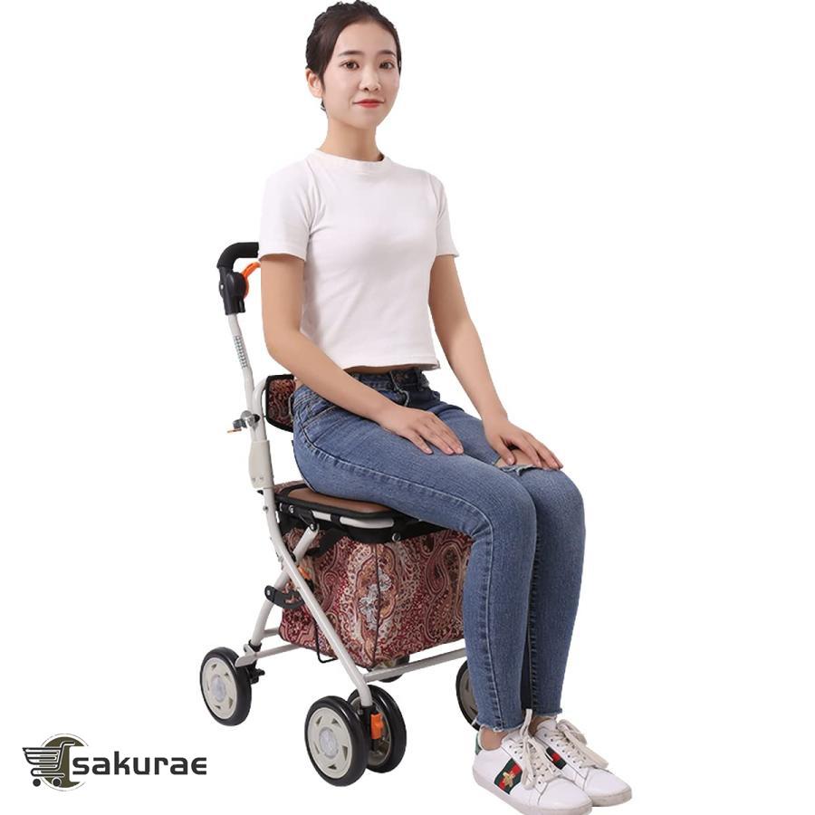 高齢者向けショッピングカート 高齢者用カー シルバーカー 折りたたむ