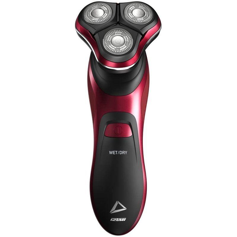 IZUMI 3ヘッド 回転式シェーバー レッド IZR-N1261-R 3ヘッド 回転式シェーバー レッド IZR N1261