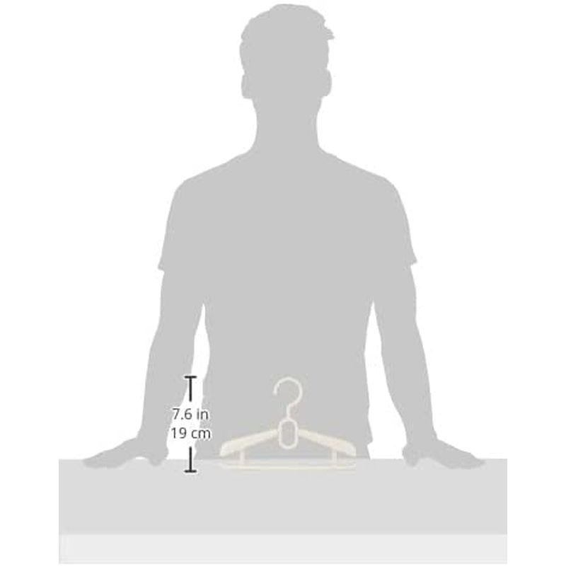 シンコハンガー ハンガー アイボリー 27cm~40cm対応 6本 ジュニアスライドハンガー 肩幅サイズ調整・連結掛け可能 回転フック「ベス