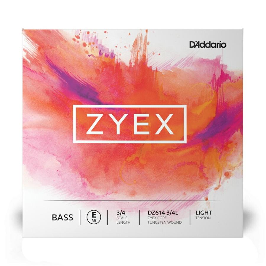 D'Addario ウッドベース弦 DZ614 3/4L ZYEX E線 バラ弦 3/4スケール ライトテンション〔daddario ダダリオ コントラバス弦〕〔ゆうパケット対応〕＊