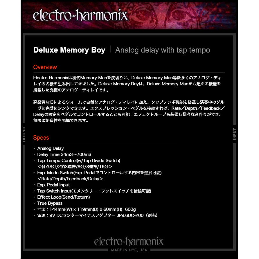 今だけピック10枚セット付き』Deluxe Memory Boy［デラックスメモリー