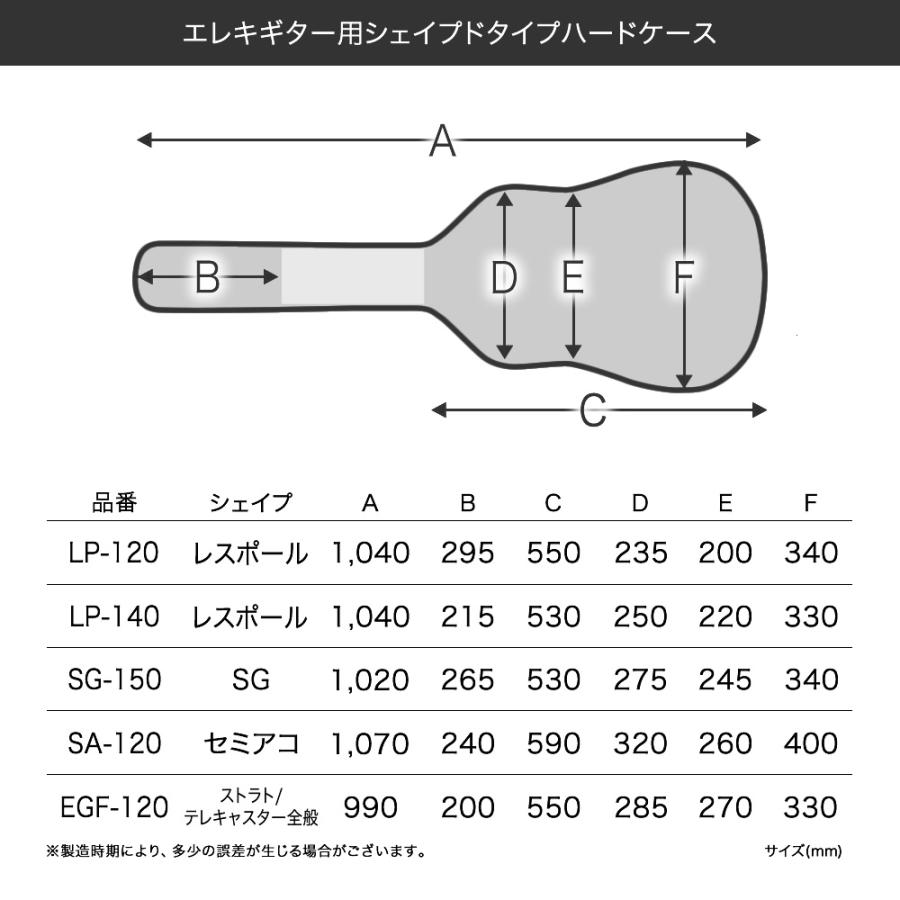 エレキギター用ハードケース EJ-130 〔ジャズマスター・ジャガータイプ対応〕〔木製 角型 ギターケース EJ130〕〔大型荷物〕_3