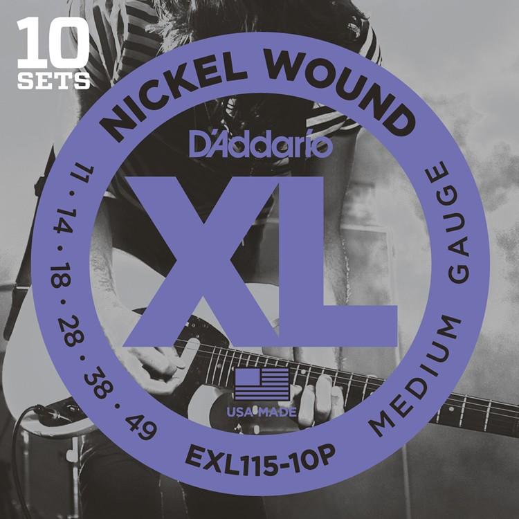 D'Addario エレキギター弦EXL115-10P Blues/J.R. 011-049〔ダダリオ エレキ弦 EXL-115-10P daddario〕＊