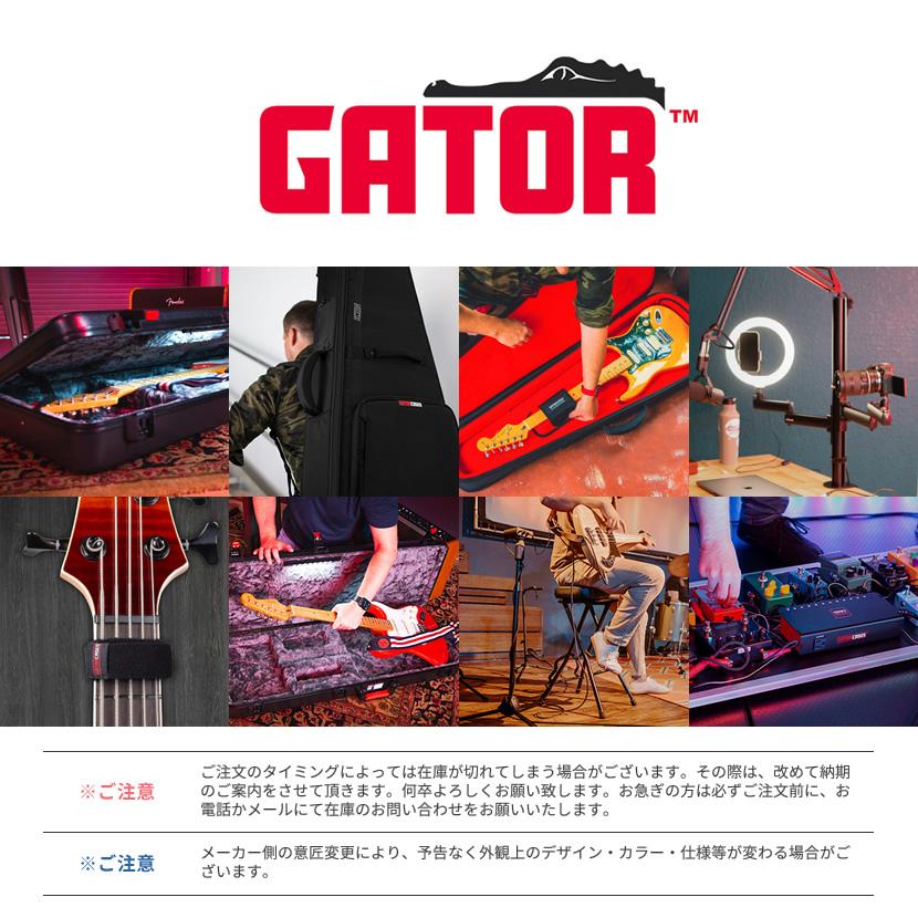 レッドエレキギターとギターケース GATOR CASES GATOR エレキギター用ギグバッグ セミホロウタイプ対応 G