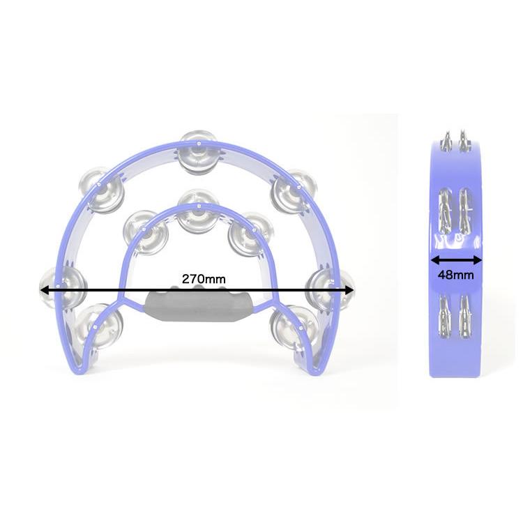三日月形タンバリン HMT-2003〔KC ケーシー タンブリン 打楽器