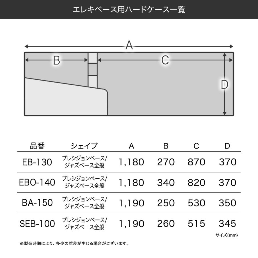 エレキベース用ハードケース EB-130〔ベースケース 木製角型 EB130