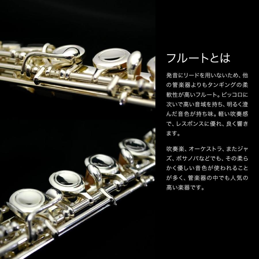 Soleil フルート シルバーメッキ仕上げ SFL-2/SV 初心者入門セット［ソレイユ SFL2SV 管楽器 木管楽器 FLUTE］｜sakuragakki｜04