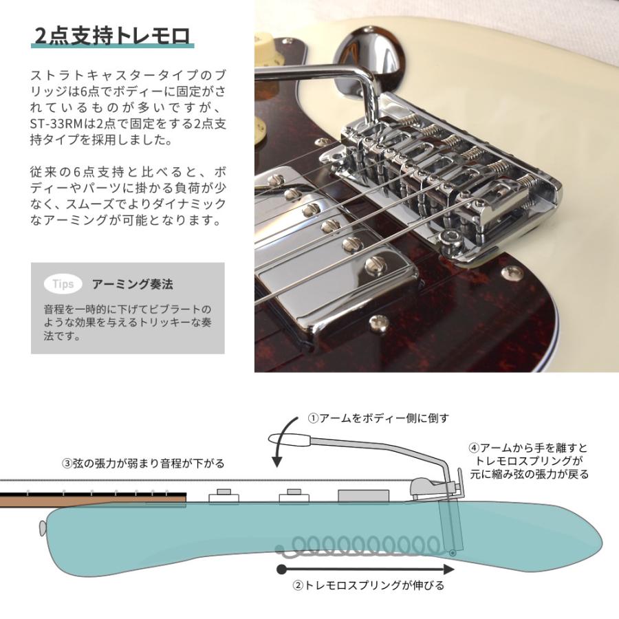 エレキギター SELDER ST-33RM 単品〔ソフトケース・シールド付き