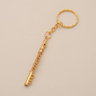 ミニチュア楽器 キーホルダー フルート 全長約5.5cm SUNRISE SOUND