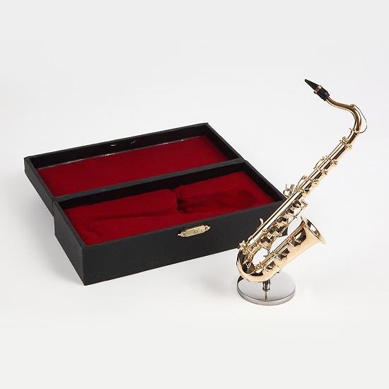 ミニチュア楽器 テナーサックス 約1/6サイズゴールド SUNRISE SOUND