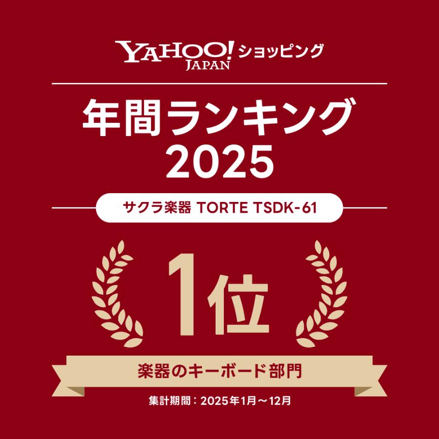 キーボード ピアノ 61鍵盤 超軽量スリム設計 TORTE TSDK-61 〔トルテ