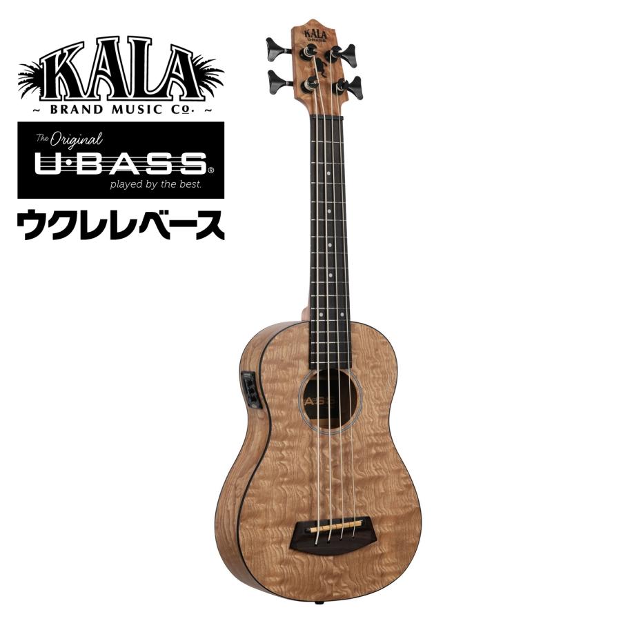 KALA ウクレレ ベース QUILTED ASH U-BASS UBASS-QA-FS ギグバッグ付属 