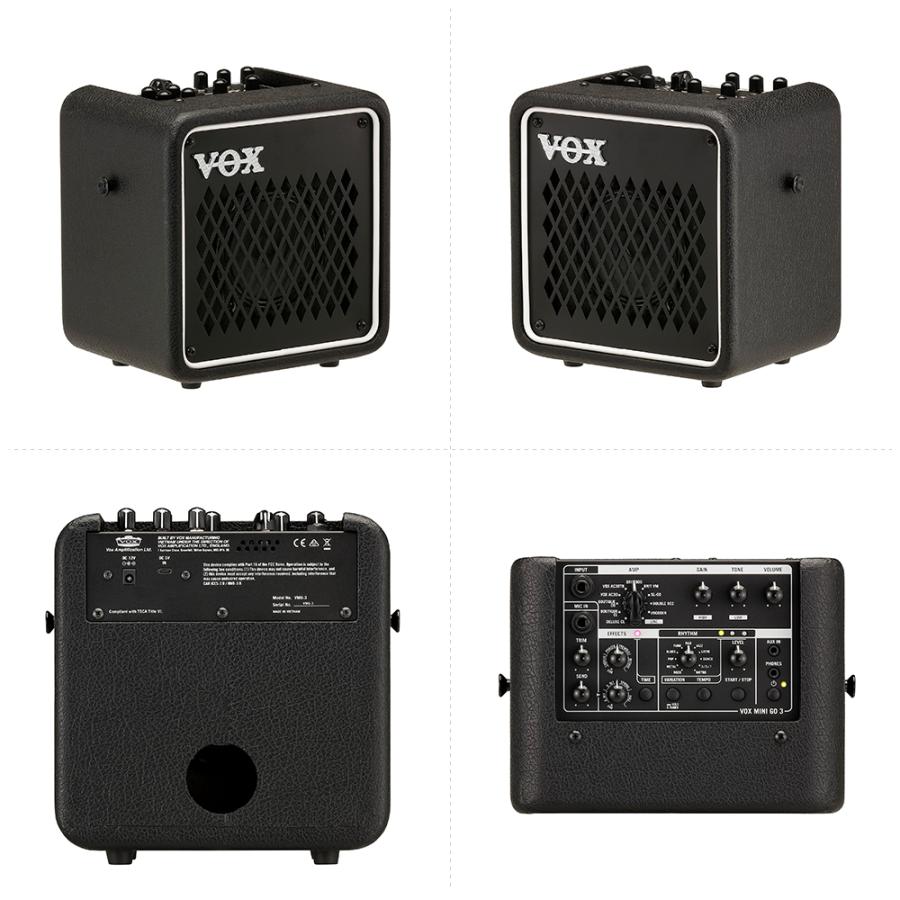 VOX ギターアンプ MINI GOシリーズ VMG-3〔ボックス 軽量・コンパクト モバイルバッテリー対応 様々な機能を搭載〕＊