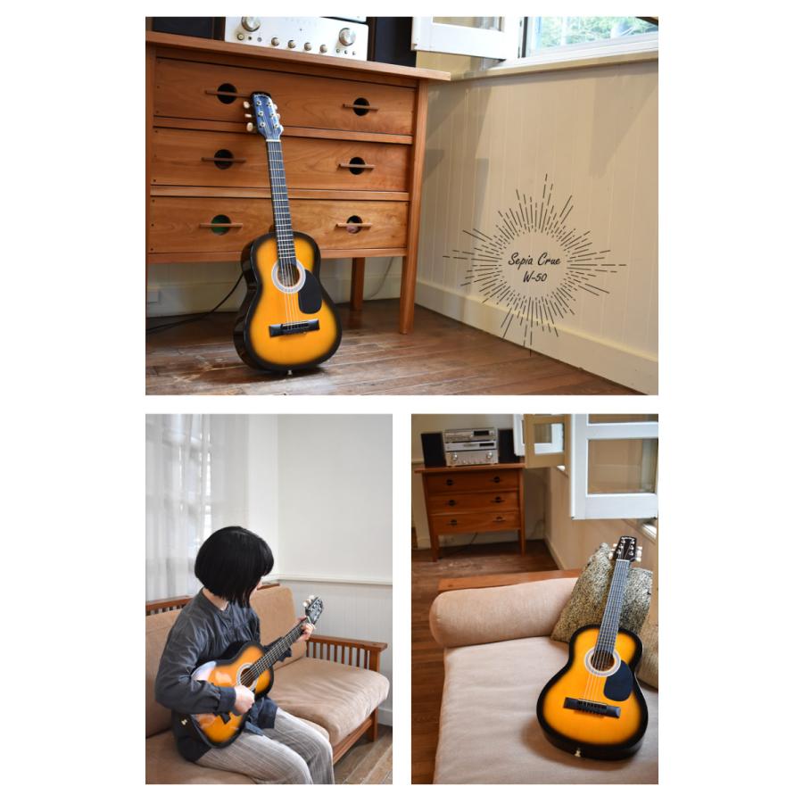 ミニギター 本体のみ W-50【アコギ アコースティックギター 初心者 キッズ 小さい 小型】10