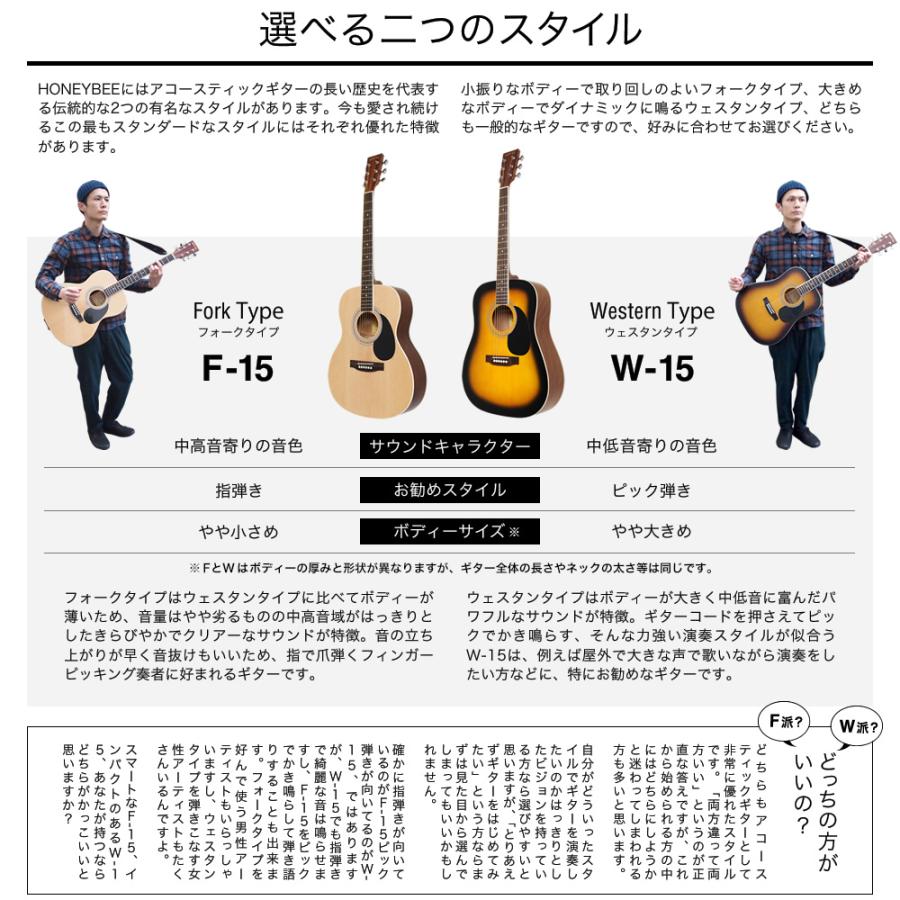 アコースティックギター リミテッドセット W-15.F-15〔初心者セット