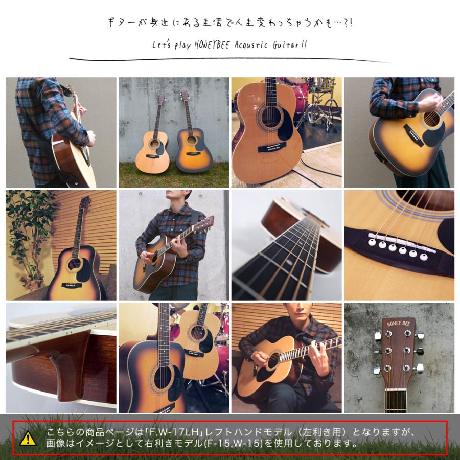 アコースティックギター 左利き用 HONEY BEE W-17LH / F-17LH アコースティックギター 左利き用 HONEY BEE W-17LH / F-17LH