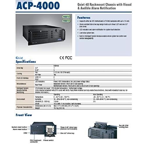 東京銀座販売 (DMC Taiwan) Quiet 4U Rackmount Chassis for ATX/CEB/EEB Motherboard or Full-Size SHB/SBC with Dual System Support　並行輸入品