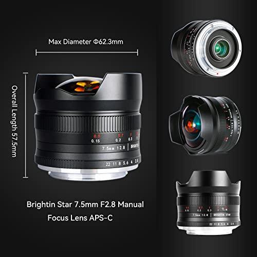 Brightin Star 7.5mm F2.8 超広角魚眼レンズマニュアルフォーカス APS C ミラーレスカメラレンズ Son 並行輸入品｜sakuragumi｜05