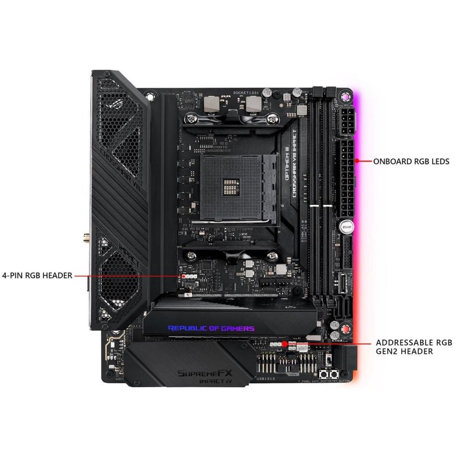 ASUS AMD X570 搭載 AM4対応 マザーボード ROG CROSSHAIR VIII IMPACT 【 mini DT 並行輸入品｜sakuragumi｜07