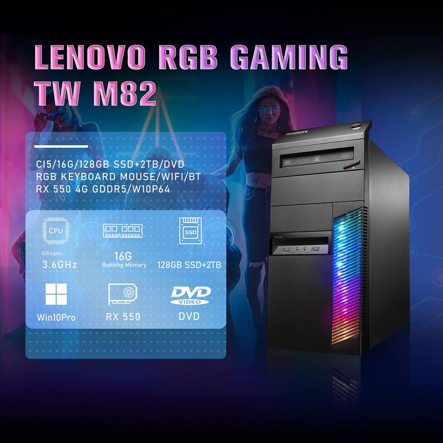 取り寄せ Lenovo RGB Gaming Desktop PC， Intel Quad I5 up to 3.6GHz， 16GB R 並行輸入品