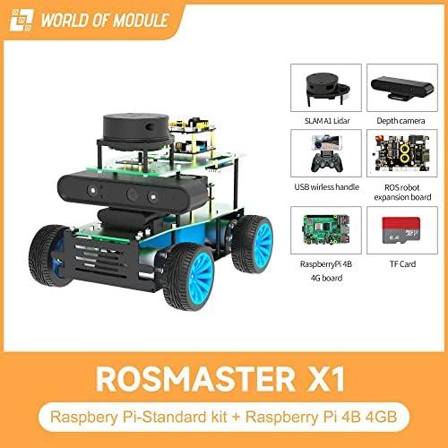 超激安 Yahboom DIY Smart Robot Kit - ROS Beginner´s Guide Expandable Project Hanging Aluminum Alloy Chassis Depth Camera Mapping and Navigation（with R