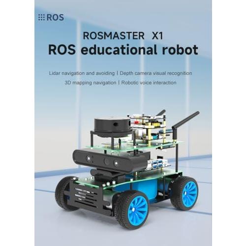超激安 Yahboom DIY Smart Robot Kit - ROS Beginner´s Guide Expandable Project Hanging Aluminum Alloy Chassis Depth Camera Mapping and Navigation（with R
