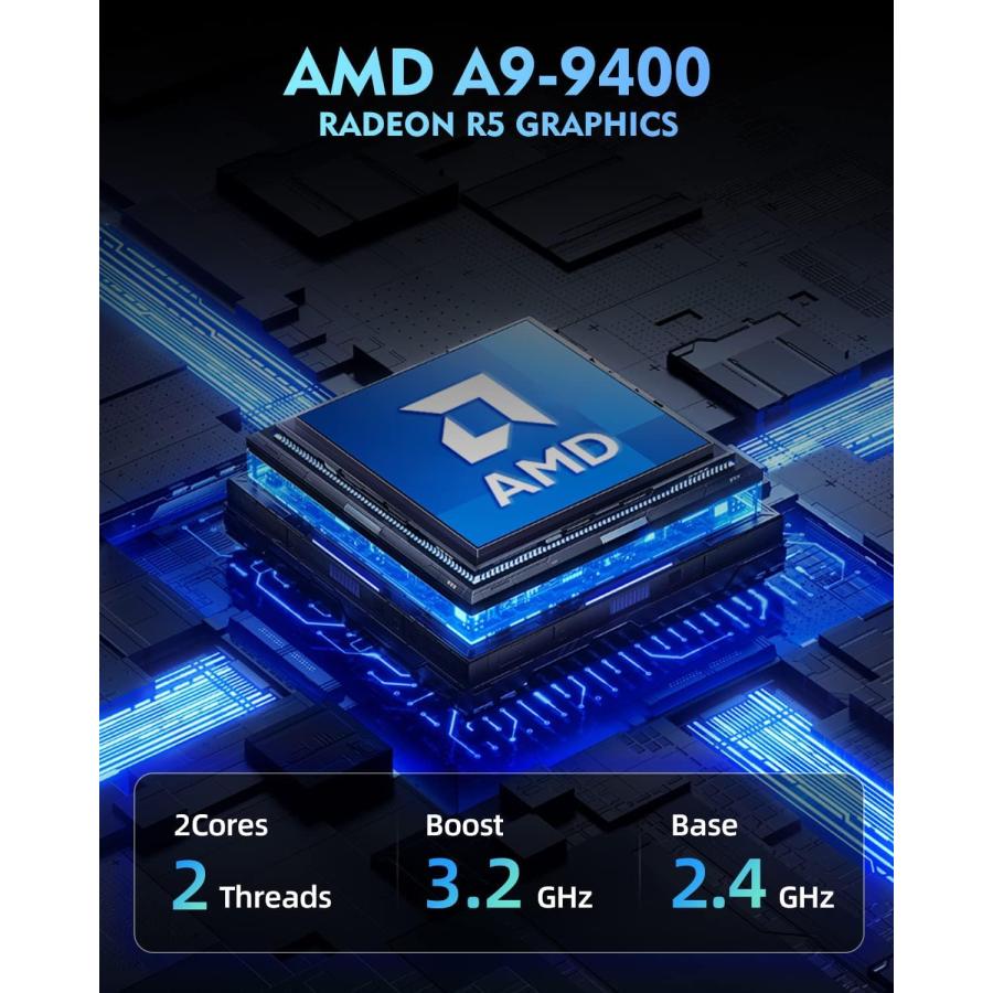 ATOPNUC A9 9400 Mini PC, AMD A9 9400 (up to 3.2 Ghz) Mini Comput 並行輸入品｜sakuragumi｜06