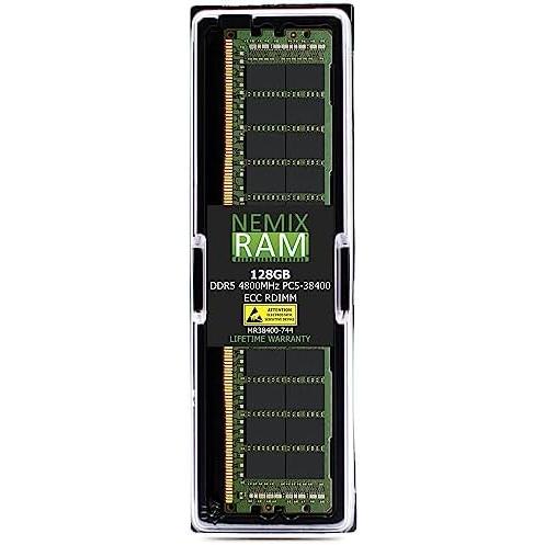 NEMIX RAM 128GB (4X32GB) DDR5 4800MHZ PC5-38400 1Rx4 ECC RDIMM KIT Server Memory Compatible with The SUPERMICRO X13SET-G | X13SET-GC Motherboard｜sakuragumi｜08