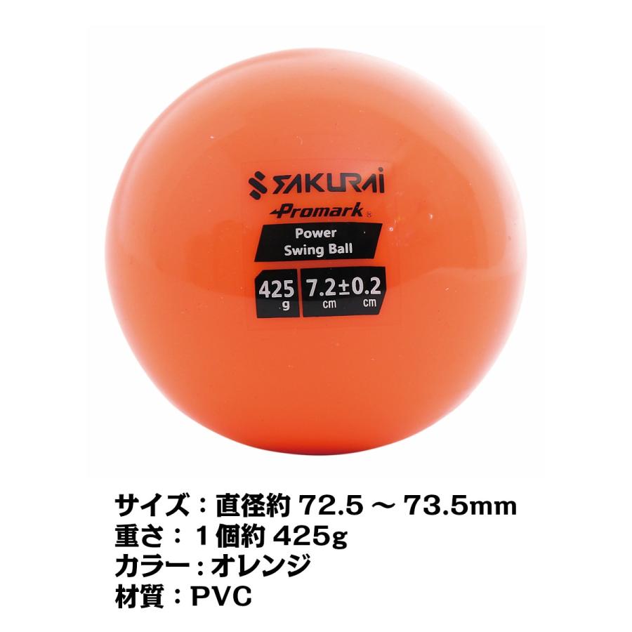 あすつく PROMARK プロマーク 野球 練習 ボール 重いボール パワーボール トレーニングボール 鉄粉入り 6球入り HTB-60｜sakurai｜02