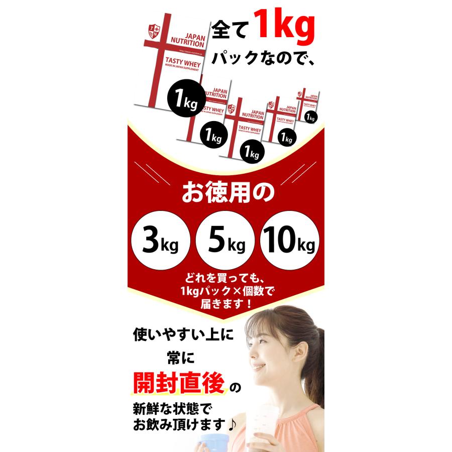 ホエイプロテイン 1kg 安い コスパ プレーン 国産 無添加 ホルモン剤不使用 NONGMO 筋トレ トレーニング ダイエット テイスティ JAPAN NUTRITION 送料無料｜sakuraienterprise｜05