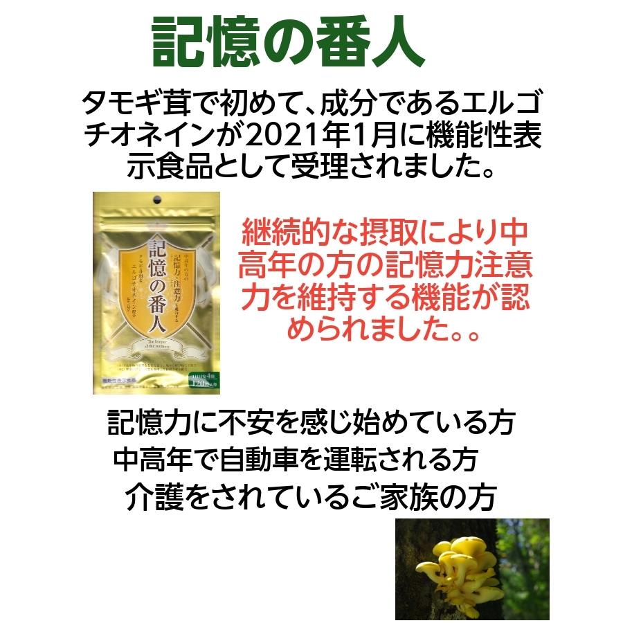 新品未使用　記憶の番人　タモギ茸　エルゴチオネイン 記憶の番人 | エルゴチオネインを機能性関与成分とする日本初の