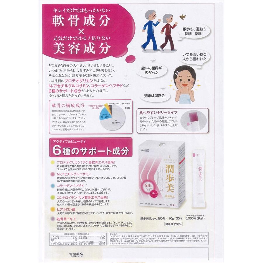 常盤薬品工業 潤歩美 30本入 プロテオグリカン N-アセチル