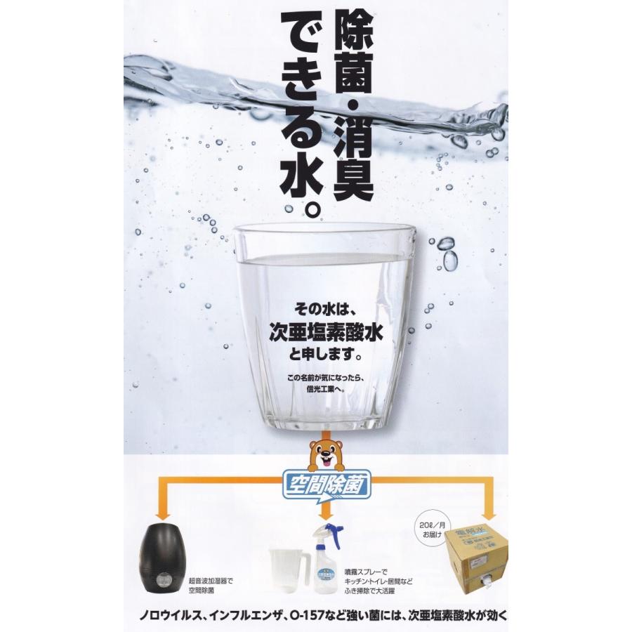 次亜塩素酸水 「次亜王」 ウイルス 除菌 20リットル 消臭 空間除菌 