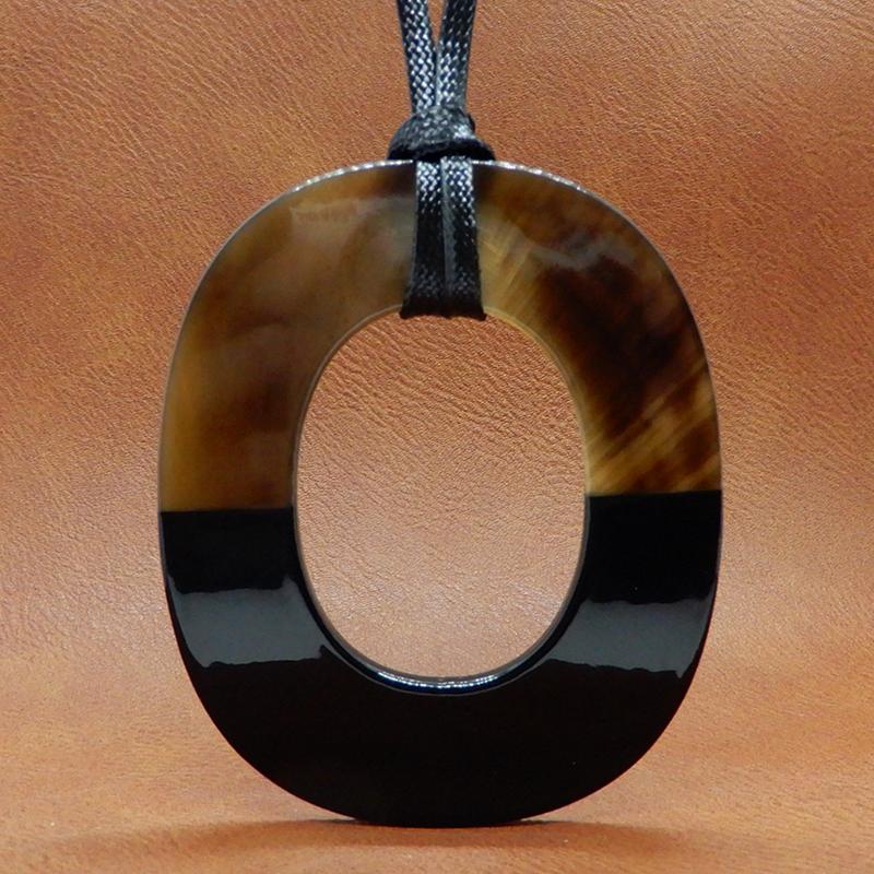 水牛ペンダント オーバル oval ブラック 黒 black（5）バッファロー 