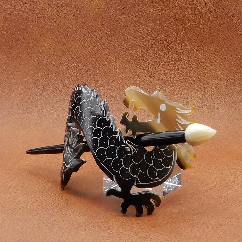 水牛 マジェステ 龍 ドラゴン（1）バッファローホーンヘアアクセサリー