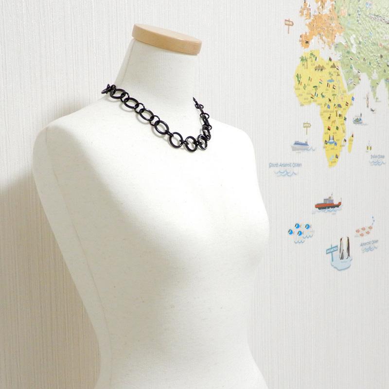 水牛 ショートネックレス リングチェーン 44.5cm（28）バッファロー 