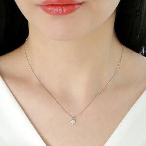 プラチナ Pt900 中央宝研鑑定付 一粒 ダイヤモンド ペンダント 0.4ct 1 