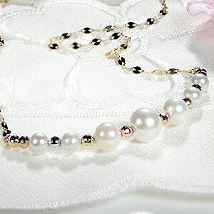 K18YG アコヤパール ライン ネックレス 18金 18k イエローゴールド アコヤ あこや 真珠 スマイル ペンダント 女性 贈り物 ご褒美 入学 入園 結婚式 SA-149 K18YG アコヤパール 0mmx