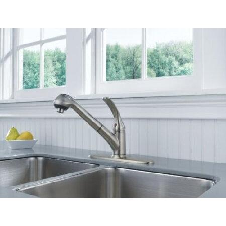 DELTA　FAUCET　B4310LF-SS,　x　inches,　8.75　10.75　x　8.75　Stainless