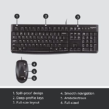 好きに MK120 Wired Desktop Set， Keyboard/Mouse， USB， Black 並行輸入品