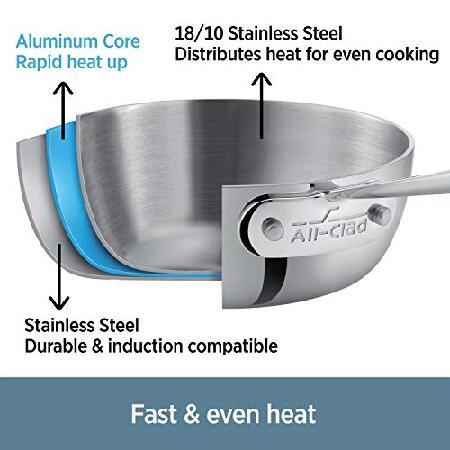 を販売 All-Clad 4506 Stainless Steel Tri-Ply Bonded Dishwasher Safe Stockpot with Lid/Cookware， 6-Quart， Silver by All-Clad