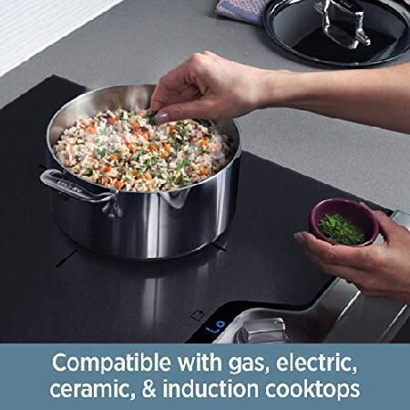 を販売 All-Clad 4506 Stainless Steel Tri-Ply Bonded Dishwasher Safe Stockpot with Lid/Cookware， 6-Quart， Silver by All-Clad