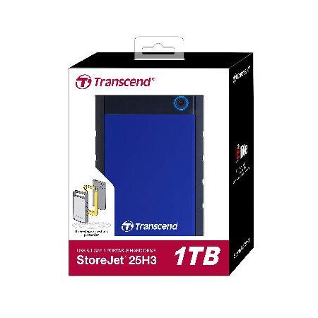 Transcend ポータブルHDD 1TB PS5/PS4 メーカー動作確認済 耐衝撃 USB3.1 Gen1 3年保証 TS1TSJ