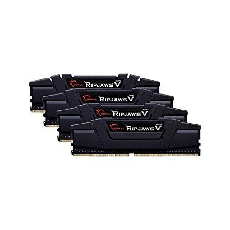 オンラインで人気の商品 G.Skill RipJaws Vシリーズ BLACK 64GB (4 x 16GB) 288ピン SDRAM DDR4 3200 (PC4-25600) CL16-18-38 1.35V クアッドチャンネル デスクトップメモリモデル F4-32